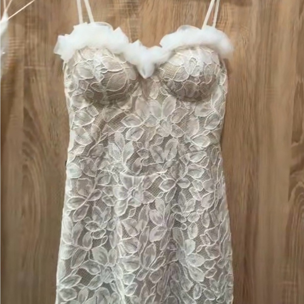 Windsor White Lace Mini Dress